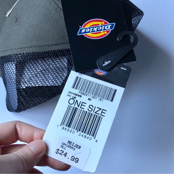 NEW DICKIES Hat Workwear Patch Canvas Trucker Cap Moss Green One Size Men’s - Picture 5 of 15